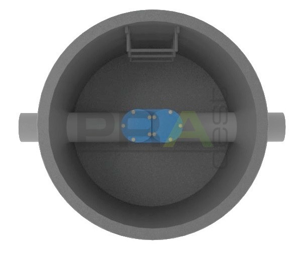 Изображение&nbsp;колодца&nbsp;PRAdest для напорной канализации с вантузом