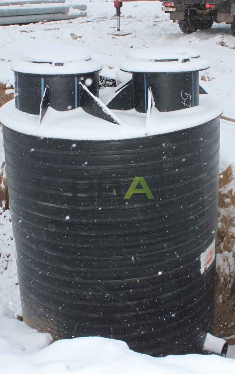 Противопожарный колодец с двумя горловинами