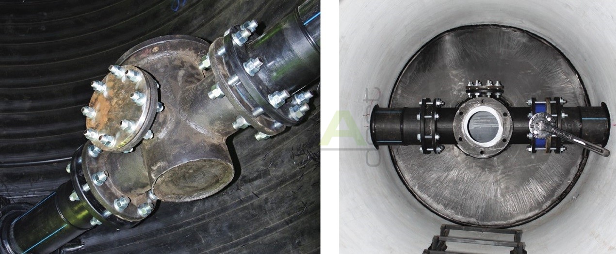 В противопожарном колодце&nbsp;PRAdest&nbsp;помимо полимерных соединительных деталей устанавливается чугунная подставка под&nbsp;гидрант, которая изготавливается в соответствии с ГОСТ 5525-88. Установка металлической арматуры в полимерные изделия возможна только с помощью фланцев.