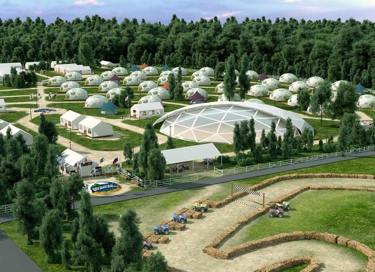 Строительство детского военно-патриотического лагеря